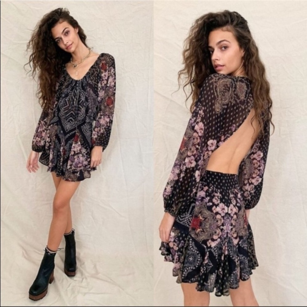 NWT Free People Seven Wonders Mini Dress Large